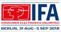 2018年德國柏林消費類電子產(chǎn)品及家用電器展覽會（IFA）2018年9月2日-5日
